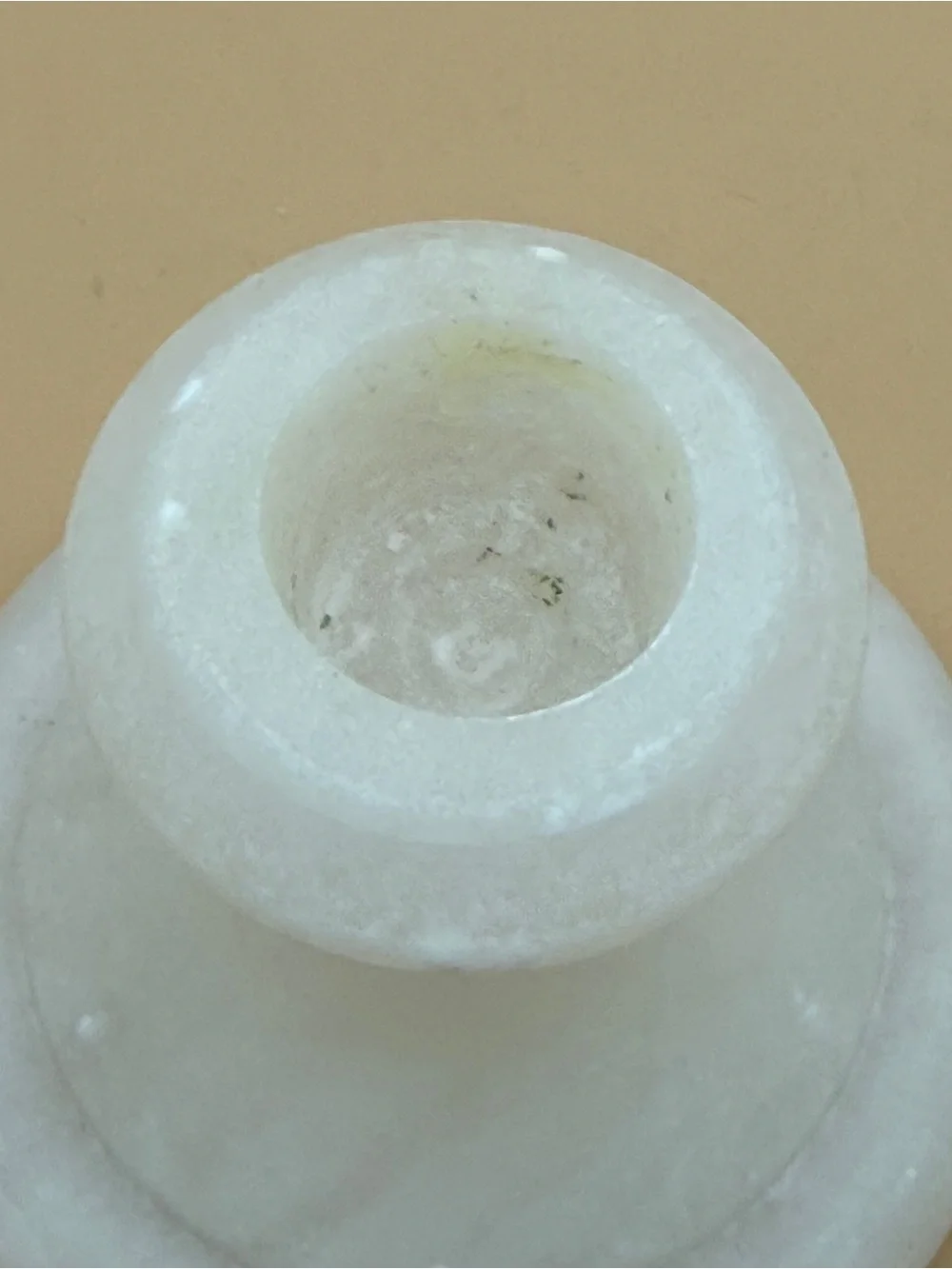 Restoration Hardware White Alabaster Set of Two Taper Candlestick Holders 3”